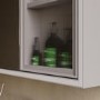 Double Door Beige Bathroom Mirror Cabinet with Lights Demister & Shaver Socket 780 x 700mm- Sidra