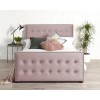 Siena King Bed Frame in Blush Plush Velvet