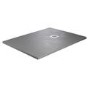 1000x800mm Stone Resin Grey Slate Effect Low Profile Rectangular Shower Tray with Grate - Siltei
