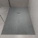 1200x800mm Stone Resin Grey Slate Effect Rectangular Shower Tray with Grate - Siltei