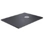 1000x800mm Stone Resin Anthracite Slate Effect Low Profile Rectangular Shower Tray with Grate - Siltei