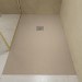 1200x800mm Stone Resin Cream Slate Effect Low Profile Rectangular Shower Tray with Grate - Siltei