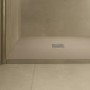 1200x800mm Stone Resin Cream Slate Effect Rectangular Shower Tray with Grate - Siltei