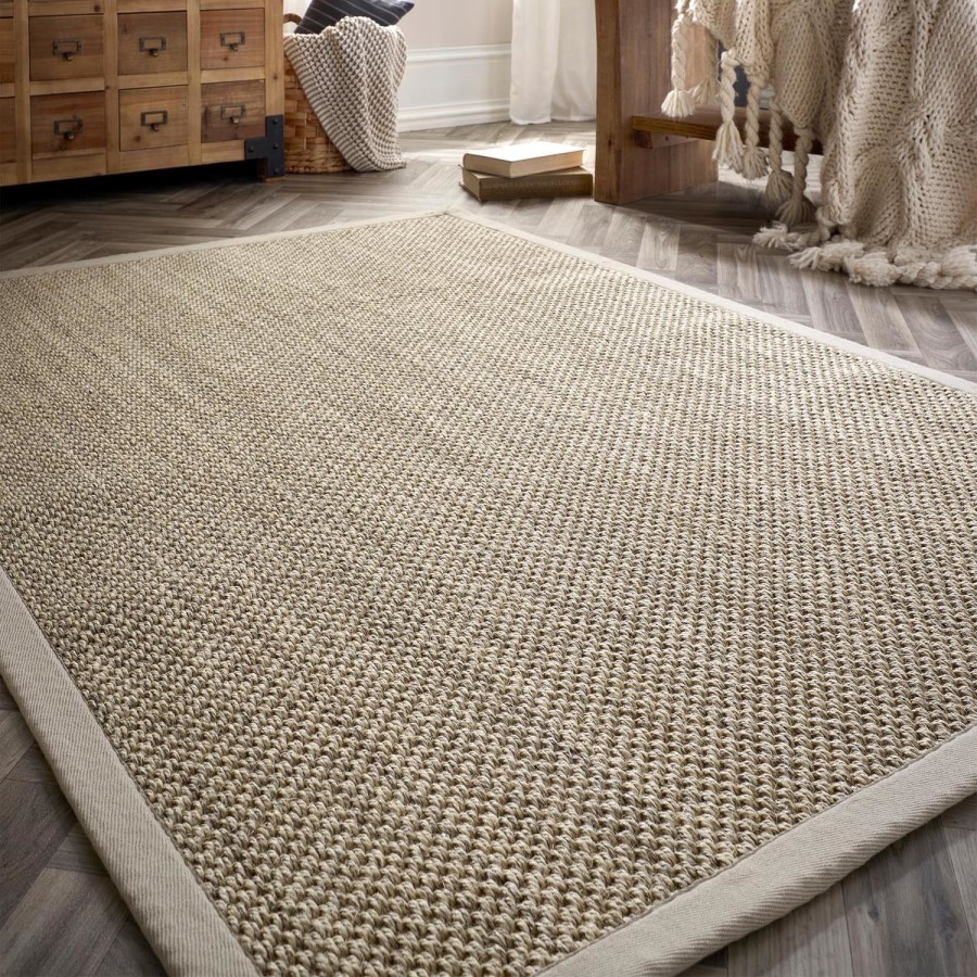 Large Sisal Beige Rug with Border - 290 x 200 cm - Sisal - Origins