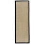 Sisal Beige Runner Rug with Black Border - 200 x 67 cm - Sisal - Origins