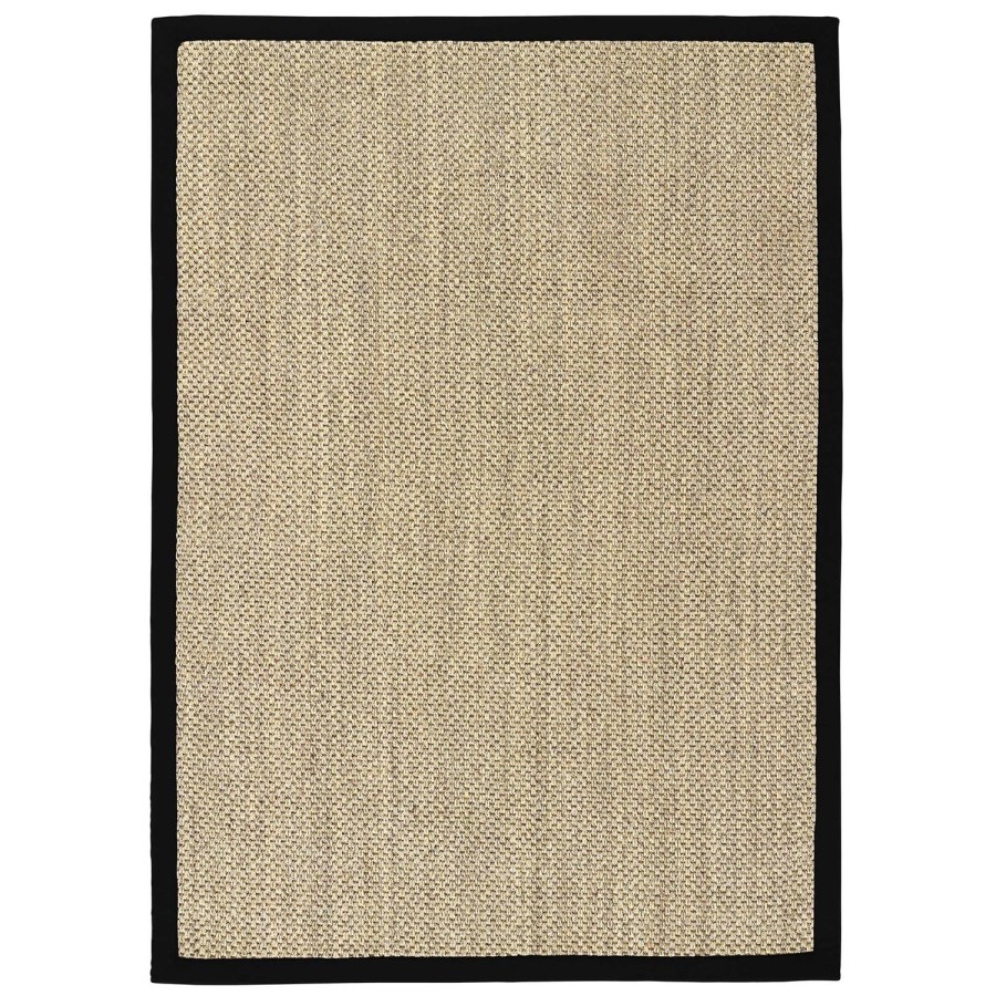Large Sisal Beige Rug with Black Border - 290 x 200 cm - Sisal - Origins