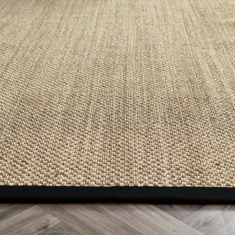 Large Sisal Beige Rug with Black Border - 290 x 200 cm - Sisal - Origins