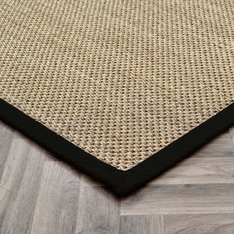 Large Sisal Beige Rug with Black Border - 290 x 200 cm - Sisal - Origins