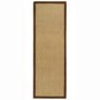 Sisal Beige Runner Rug with Brown Border - 200 x 67 cm - Sisal - Origins