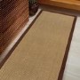 Sisal Beige Runner Rug with Brown Border - 200 x 67 cm - Sisal - Origins