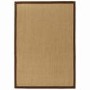 Sisal Beige Rug with Brown Border - 170 x 120 cm - Sisal - Origins
