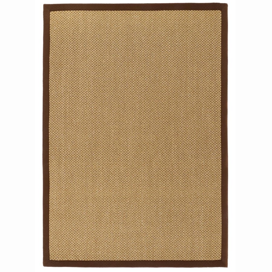 Sisal Beige Rug with Brown Border - 170 x 120 cm - Sisal - Origins