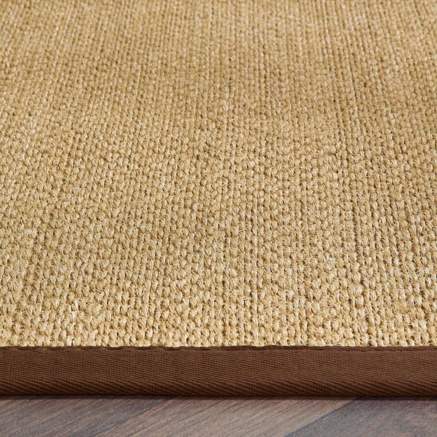 Sisal Beige Rug with Brown Border - 170 x 120 cm - Sisal - Origins