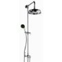 GRADE A1 - Traditional Round Riser Rail Shower with Diverter & Slide Rail Kit