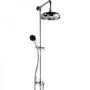 GRADE A1 - Traditional Round Riser Rail Shower with Diverter & Slide Rail Kit