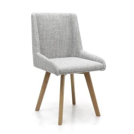 Skandi Pair of Grey Weave Dining Chairs