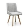 Skandi Pair of Grey Weave Dining Chairs