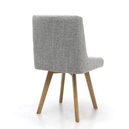 GRADE A1 - Skandi Pair of Grey Weave Dining Chairs