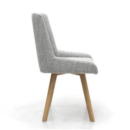GRADE A1 - Skandi Pair of Grey Weave Dining Chairs