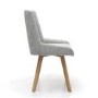 GRADE A1 - Skandi Pair of Grey Weave Dining Chairs