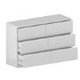 Skylar White Gloss Chest of Drawers - 6 Drawer Chest