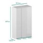 Skylar White Gloss Triple Wardrobe