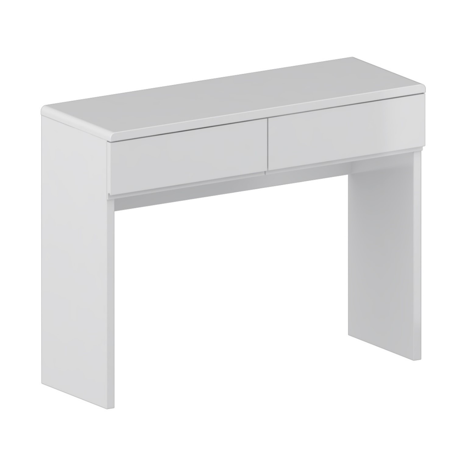 small white console table