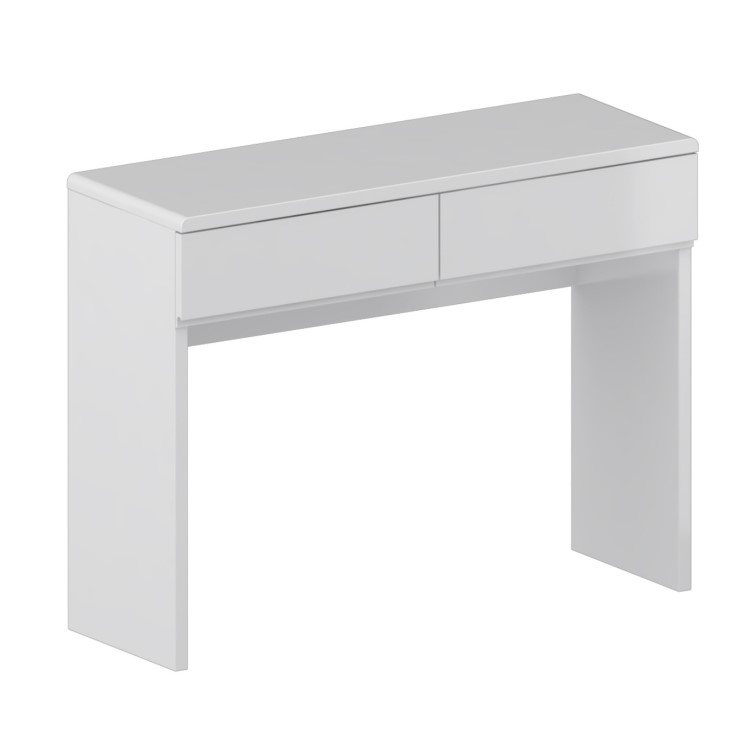 Skylar White Gloss Dressing Table - 2 Drawer