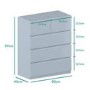 Skylar Grey Gloss Chest of Drawers - 5 Drawer Chest