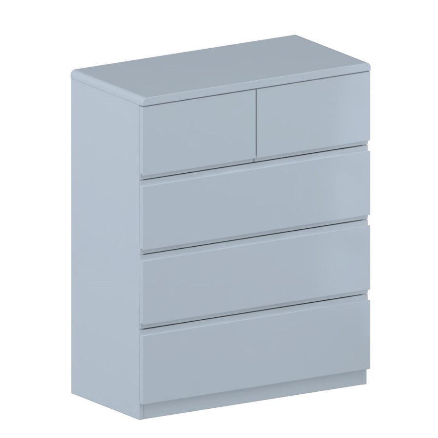 Skylar Grey Gloss Chest of Drawers - 5 Drawer Chest