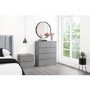 Skylar Grey Gloss Chest of Drawers - 5 Drawer Chest