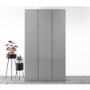 GRADE A1 - Skylar Grey Gloss Triple Wardrobe