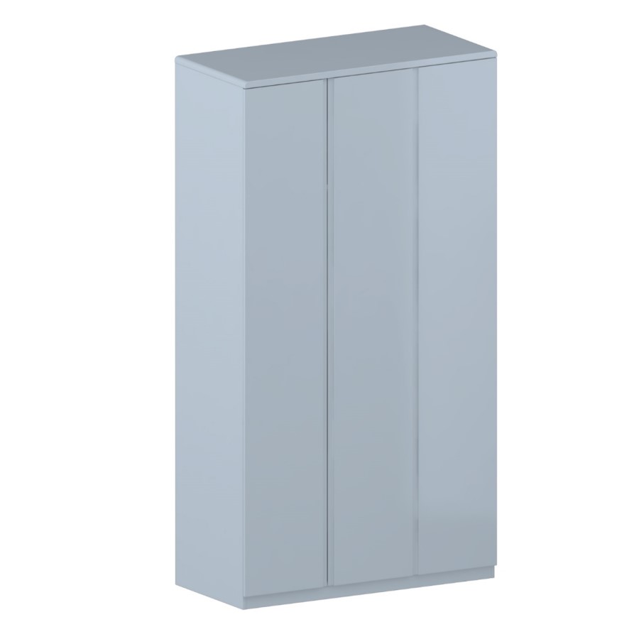 GRADE A1 - Skylar Grey Gloss Triple Wardrobe