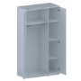 GRADE A1 - Skylar Grey Gloss Triple Wardrobe
