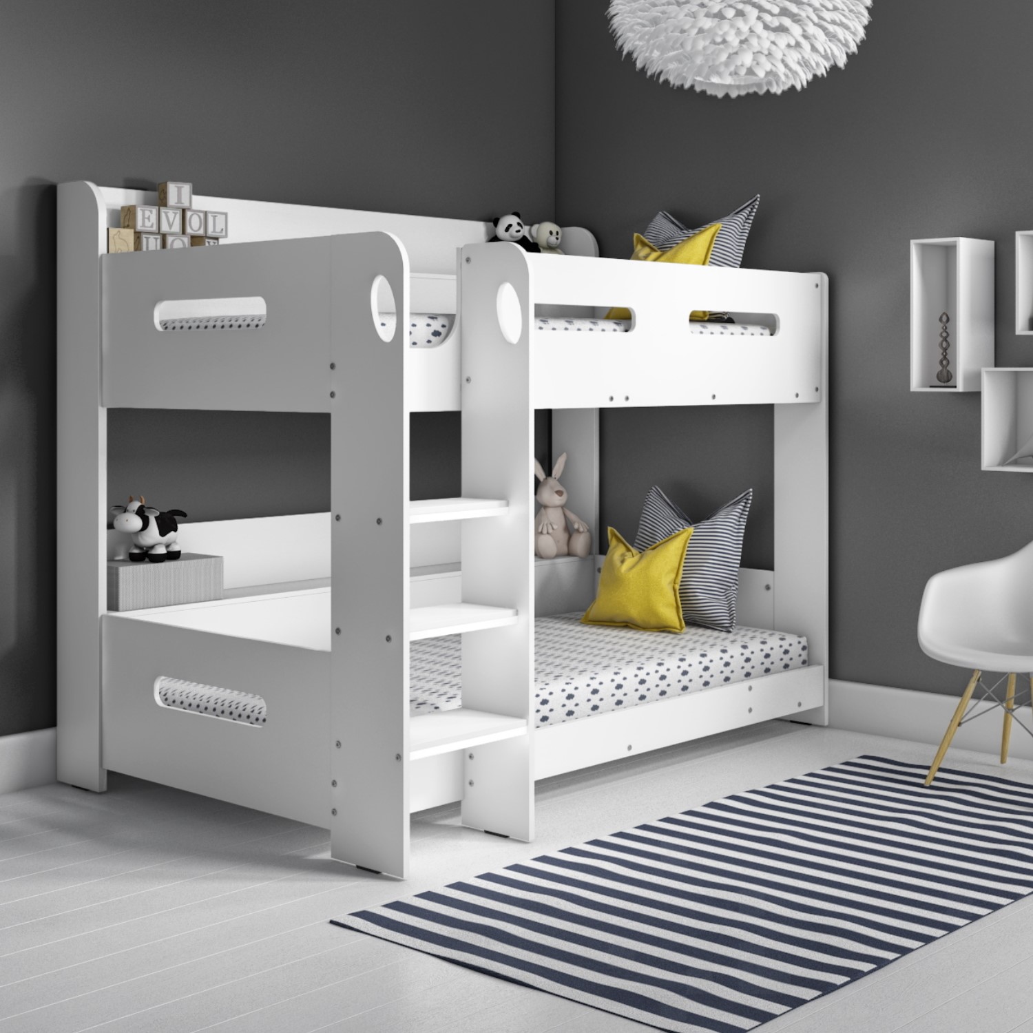 Sky White Bunk Bed  Ladder Can Be Fitted Either Side!
