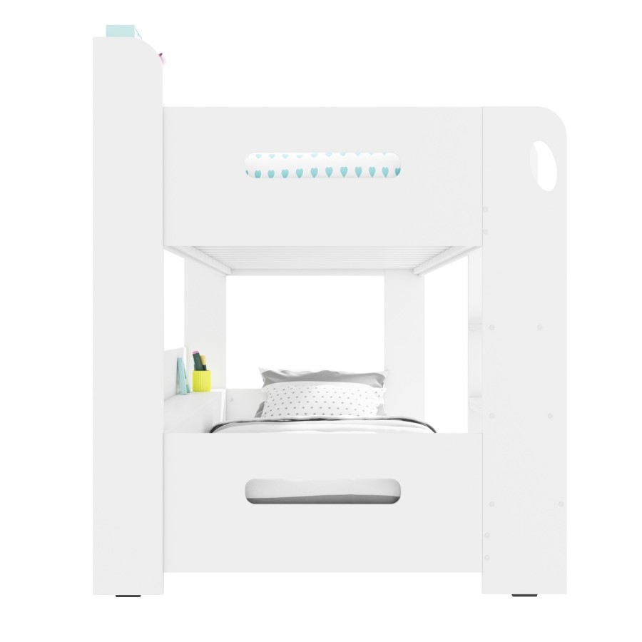 GRADE A1 - Sky Bunk Bed in White - Ladder Can Be Fitted Either Side!
