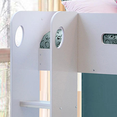 GRADE A2 - Sky Bunk Bed in White - Ladder Can Be Fitted Either Side!