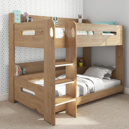GRADE A1 Sky Bunk Bed in Oak Ladder Can Be Fitted Either Side