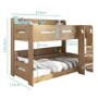 GRADE A1 - Sky Bunk Bed in Oak - Ladder Can Be Fitted Either Side!