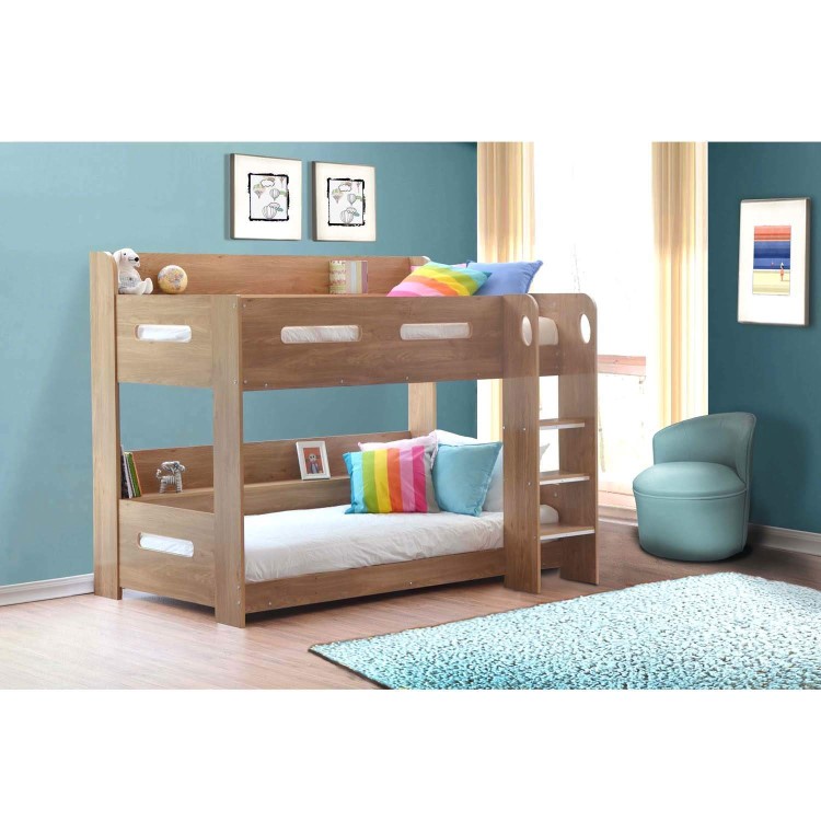 GRADE A3 - Sky Bunk Bed in Oak - Ladder Can Be Fitted Either Side!