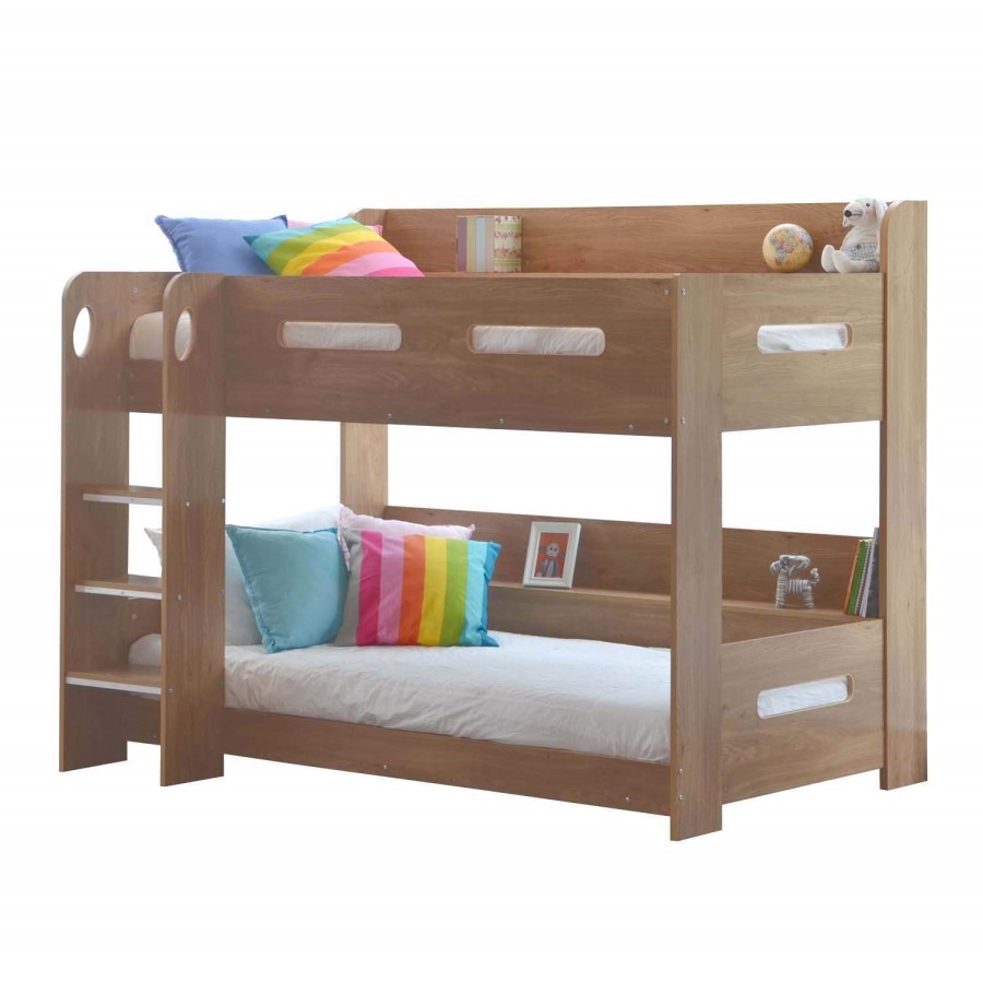 GRADE A2 - Sky Bunk Bed in Oak - Ladder Can Be Fitted Either Side!