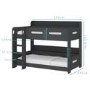 GRADE A2 - Sky Bunk Bed in Dark Grey - Ladder Can Be Fitted Either Side!