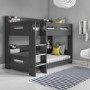 GRADE A2 - Sky Bunk Bed in Dark Grey - Ladder Can Be Fitted Either Side!
