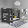 GRADE A2 - Sky Bunk Bed in Dark Grey - Ladder Can Be Fitted Either Side!