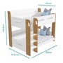 GRADE A1 - Sky Bunk Bed in White and Oak - Ladder Can Be Fitted Either Side!
