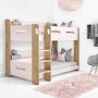 GRADE A1 - Sky Bunk Bed in Pink and Oak - Ladder Can Be Fitted Either Side!