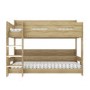 Light Oak Wooden Bunk Bed with Shelves - Sky