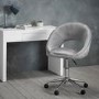 Skylar Swivel Office Chair in Grey Velvet - LPD