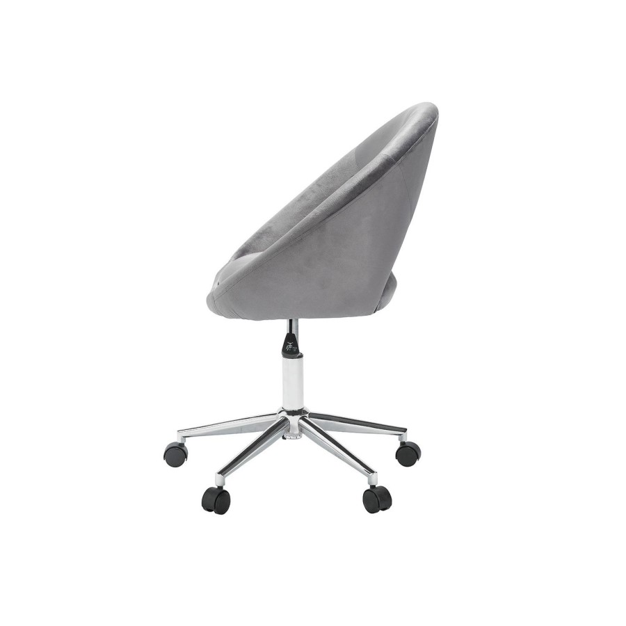 Skylar Swivel Office Chair in Grey Velvet - LPD