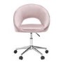 Baby Pink Velvet Tub Office Chair - Skylar - LPD